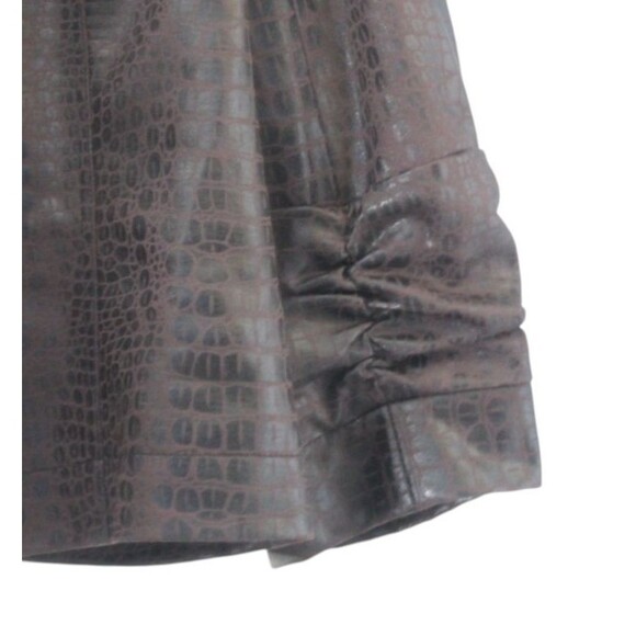 Women's Anthracite Faux Croc Jacket Sz. 14 - Picture 5 of 9